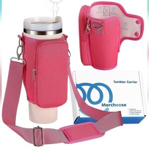 🎄 New Stanley Cup Pink Carrier Bag With Phone Pocket by Marchoose Gift For Her